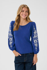 Chandail manches longues pour femme par Cream | 10614295 Bleu Galaxie | Boutique Vvög, vêtements mode pour homme et femme