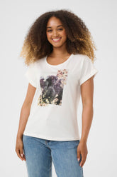 T-Shirt pour femme par Cream | 10614404 Texte Calme Floral | Boutique Vvög, vêtements mode pour homme et femme