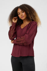 Blouse pour femme par Cream | 10614427 Zinfandel | Boutique Vvög, vêtements mode pour homme et femme