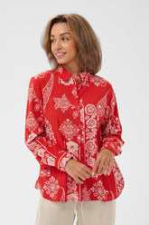 Blouse pour femme par Cream | 10614904 Imprimé Ethnique Rouge | Boutique Vvög, vêtements mode pour homme et femme