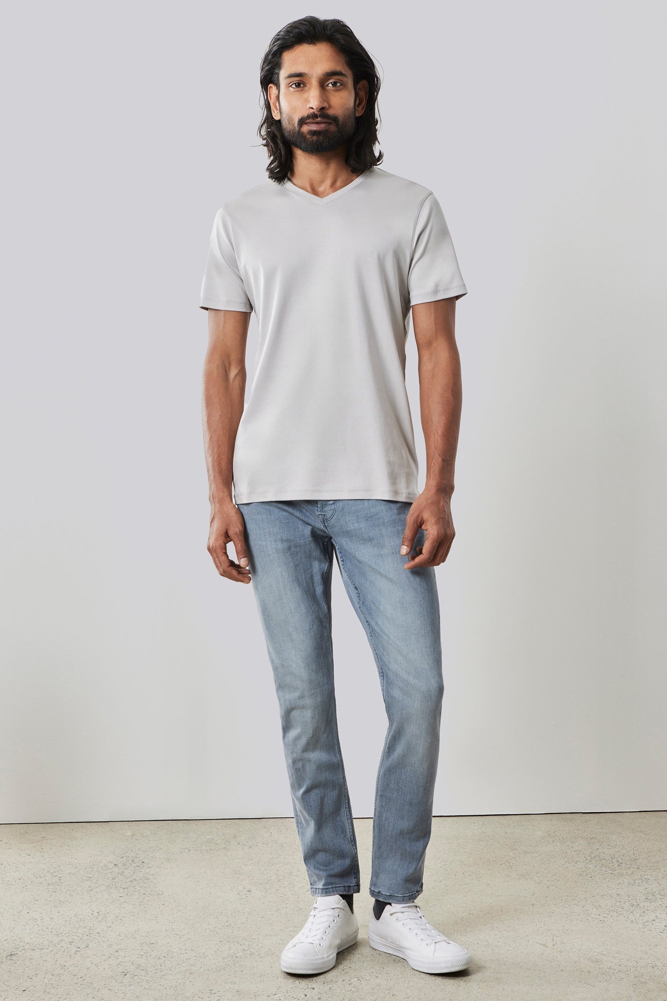 T-shirt à manches courtes pour homme par Robert Barakett | 23336V Georgia Craie | Boutique Vvög, vêtements mode pour homme et femme