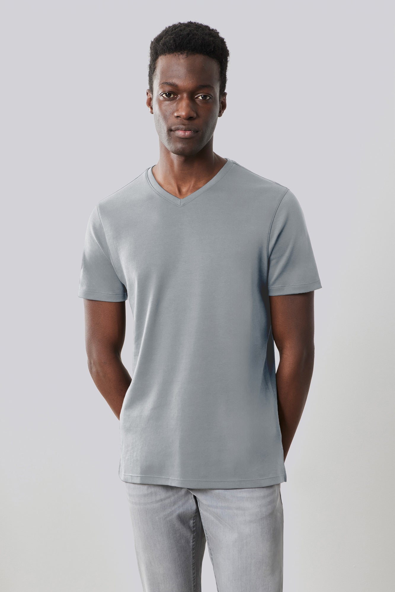 T-shirt à manches courtes pour homme par Robert Barakett | 23336V Georgia Gris | Boutique Vvög, vêtements mode pour homme et femme