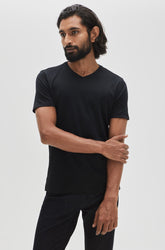 T-shirt à manches courtes pour homme par Robert Barakett | 23336V Georgia Noir | Boutique Vvög, vêtements mode pour homme et femme
