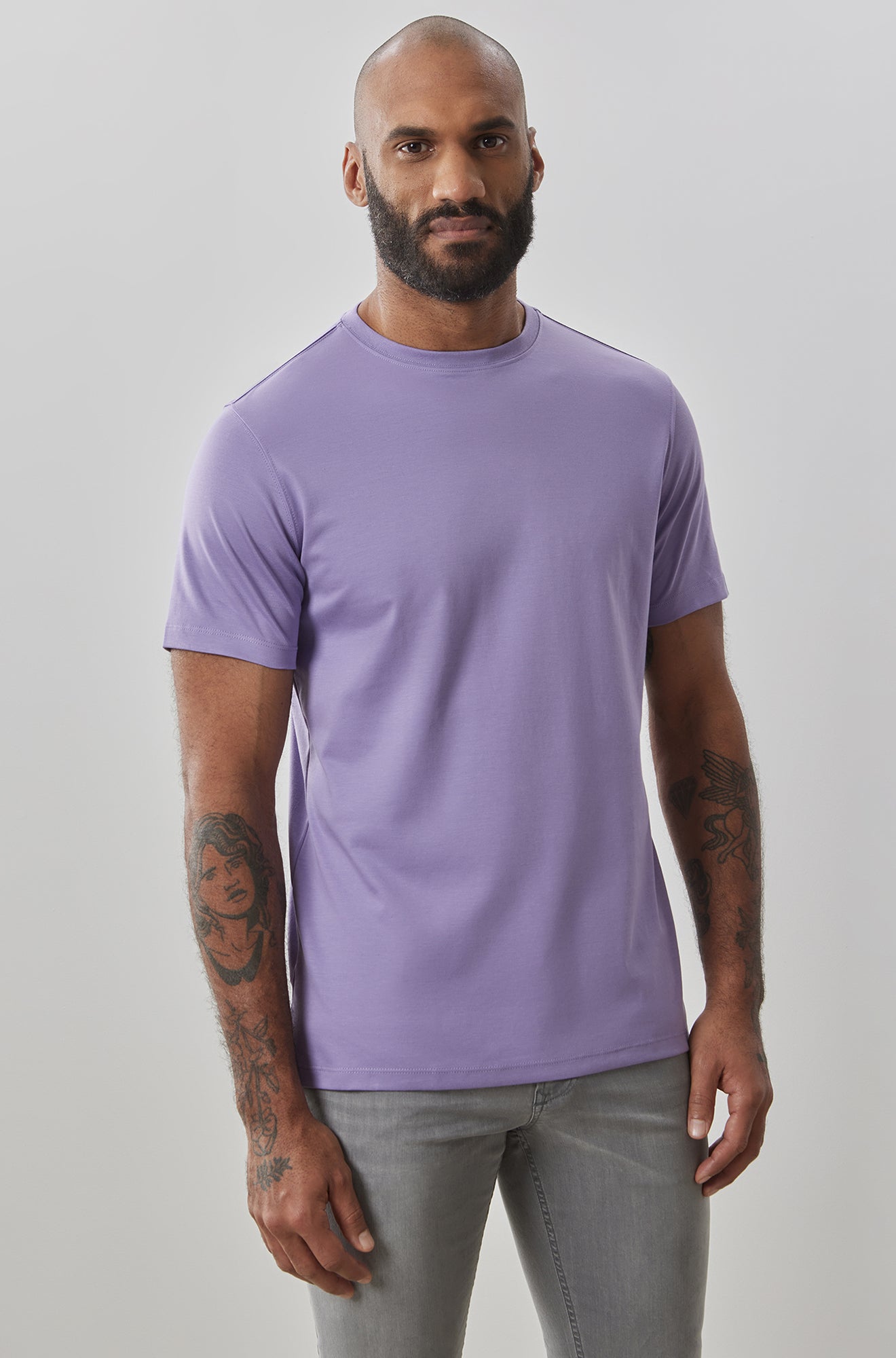 T-shirt à manches courtes pour homme par Robert Barakett | 23336 Georgia Feuille de lavande | Boutique Vvög, vêtements mode pour homme et femme