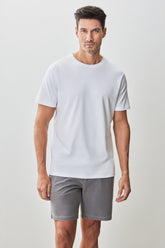 T-shirt à manches courtes pour homme par Robert Barakett | 23336 Georgia Blanc | Boutique Vvög, vêtements mode pour homme et femme