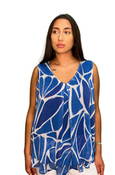 Camisole pour femme par Frank Lyman | 241500 Bleu/Écru | Boutique Vvög, vêtements mode pour homme et femme