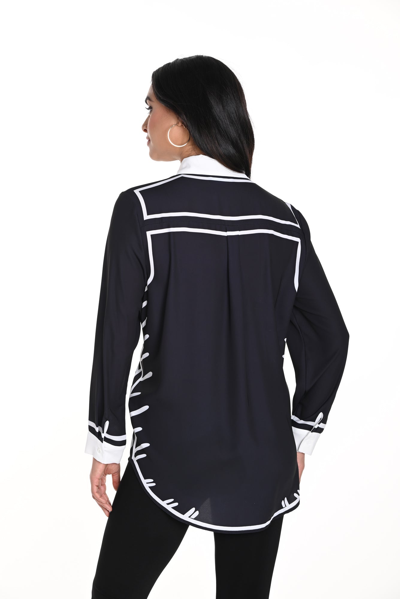 Blouse pour femme par Frank Lyman | 243455U Noir/Blanc Cassé | Boutique Vvög, vêtements mode pour homme et femme