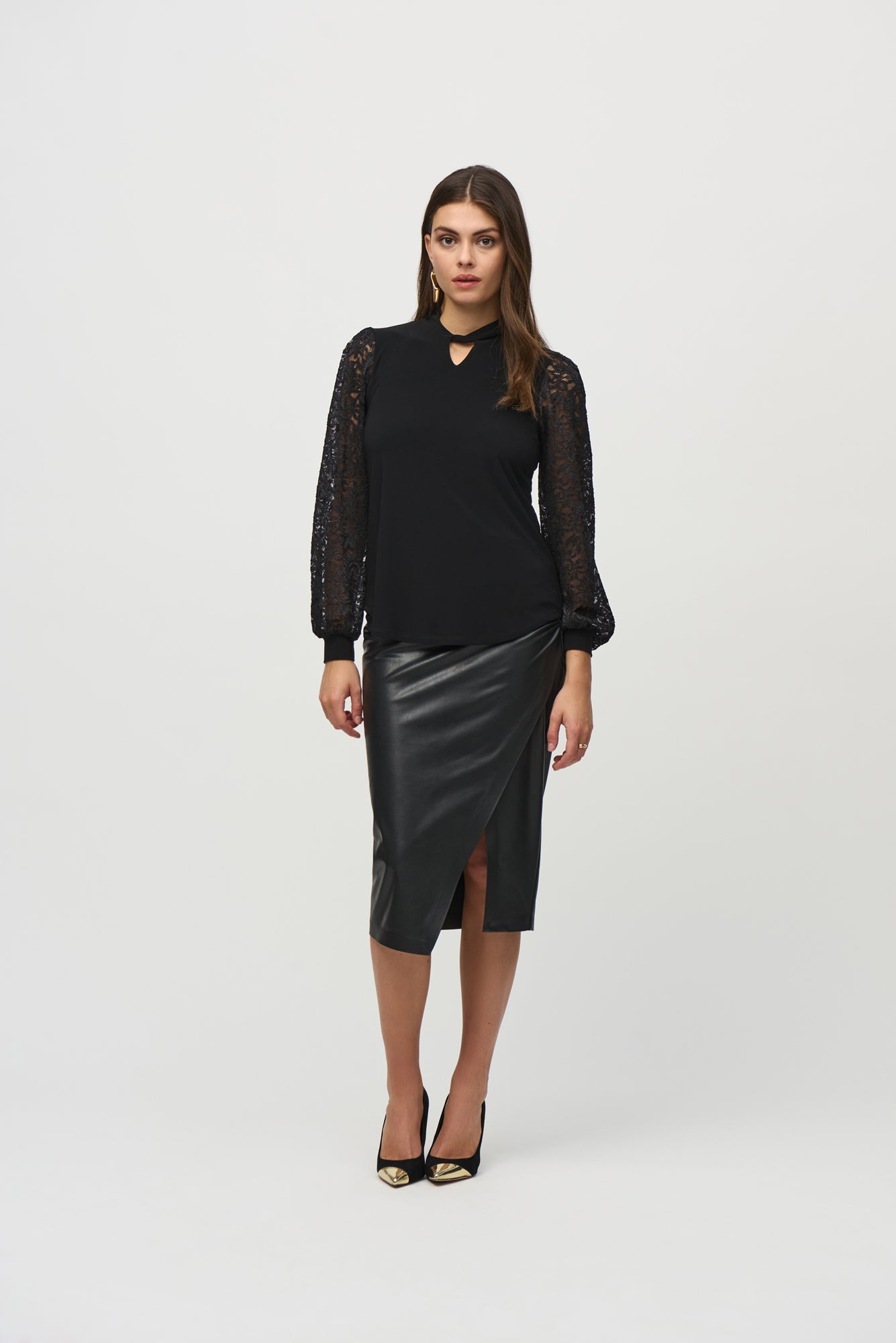 Chandail manches longues pour femme par Joseph Ribkoff | 244086 Noir | Boutique Vvög, vêtements mode pour homme et femme