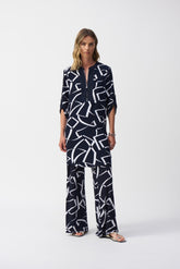 Robe pour femme par Joseph Ribkoff | 251143 2229-Midnight Blue/Vanilla | Boutique Vvög, vêtements mode pour homme et femme