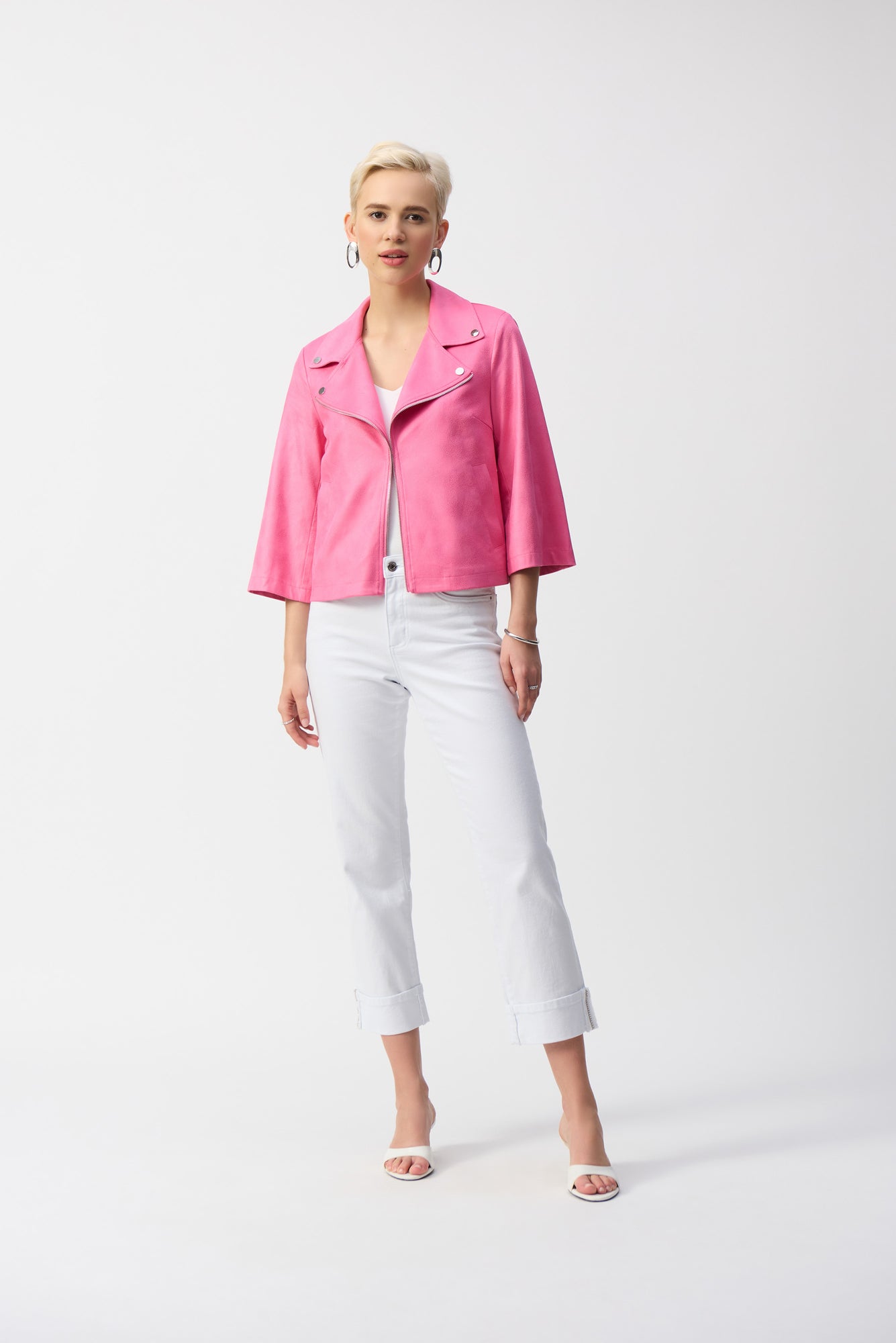 Jacket pour femme par Joseph Ribkoff | 251908 4368-Bubble Gum | Boutique Vvög, vêtements mode pour homme et femme