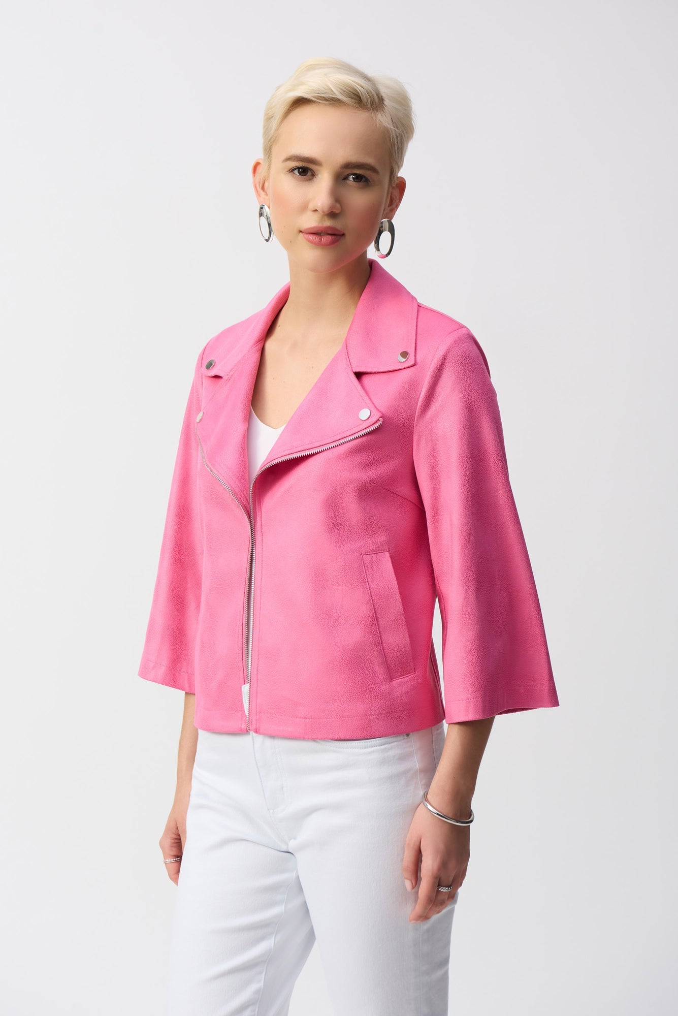 Jacket pour femme par Joseph Ribkoff | 251908 4368-Bubble Gum | Boutique Vvög, vêtements mode pour homme et femme