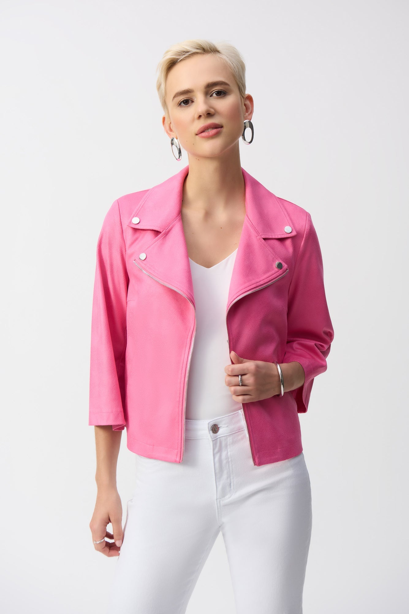 Jacket pour femme par Joseph Ribkoff | 251908 4368-Bubble Gum | Boutique Vvög, vêtements mode pour homme et femme