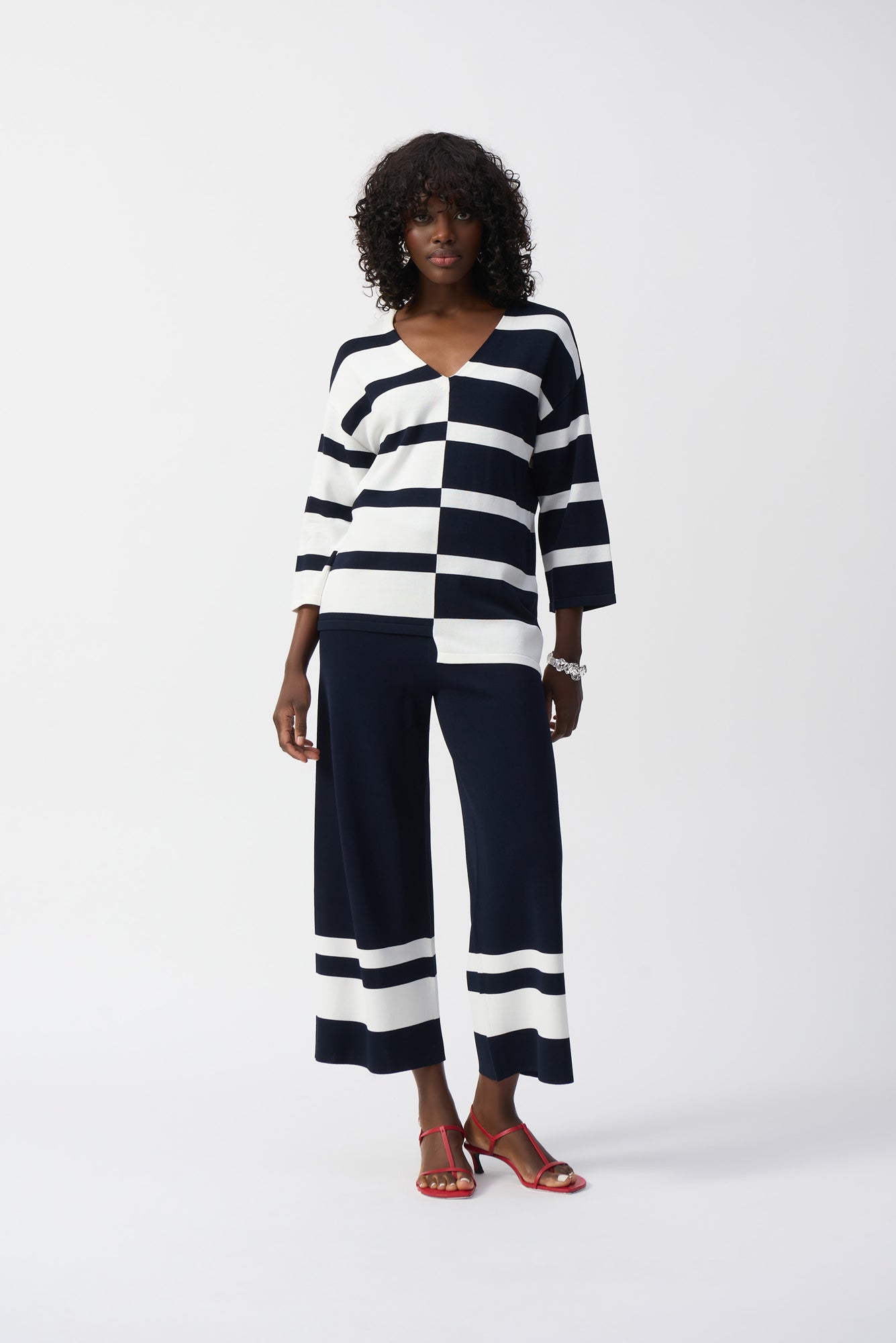 Tunique pour femme par Joseph Ribkoff | 251914 2229-Midnight Blue/Vanilla | Boutique Vvög, vêtements mode pour homme et femme