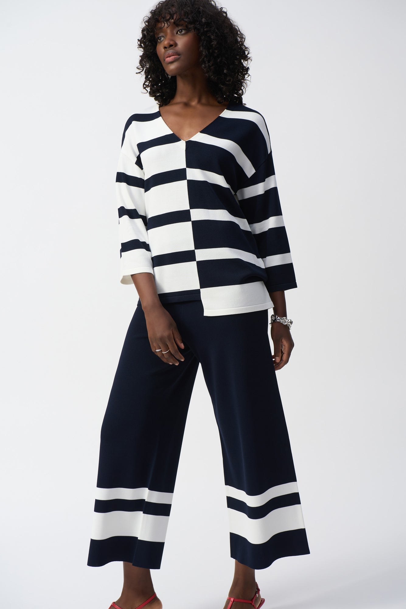 Tunique pour femme par Joseph Ribkoff | 251914 2229-Midnight Blue/Vanilla | Boutique Vvög, vêtements mode pour homme et femme