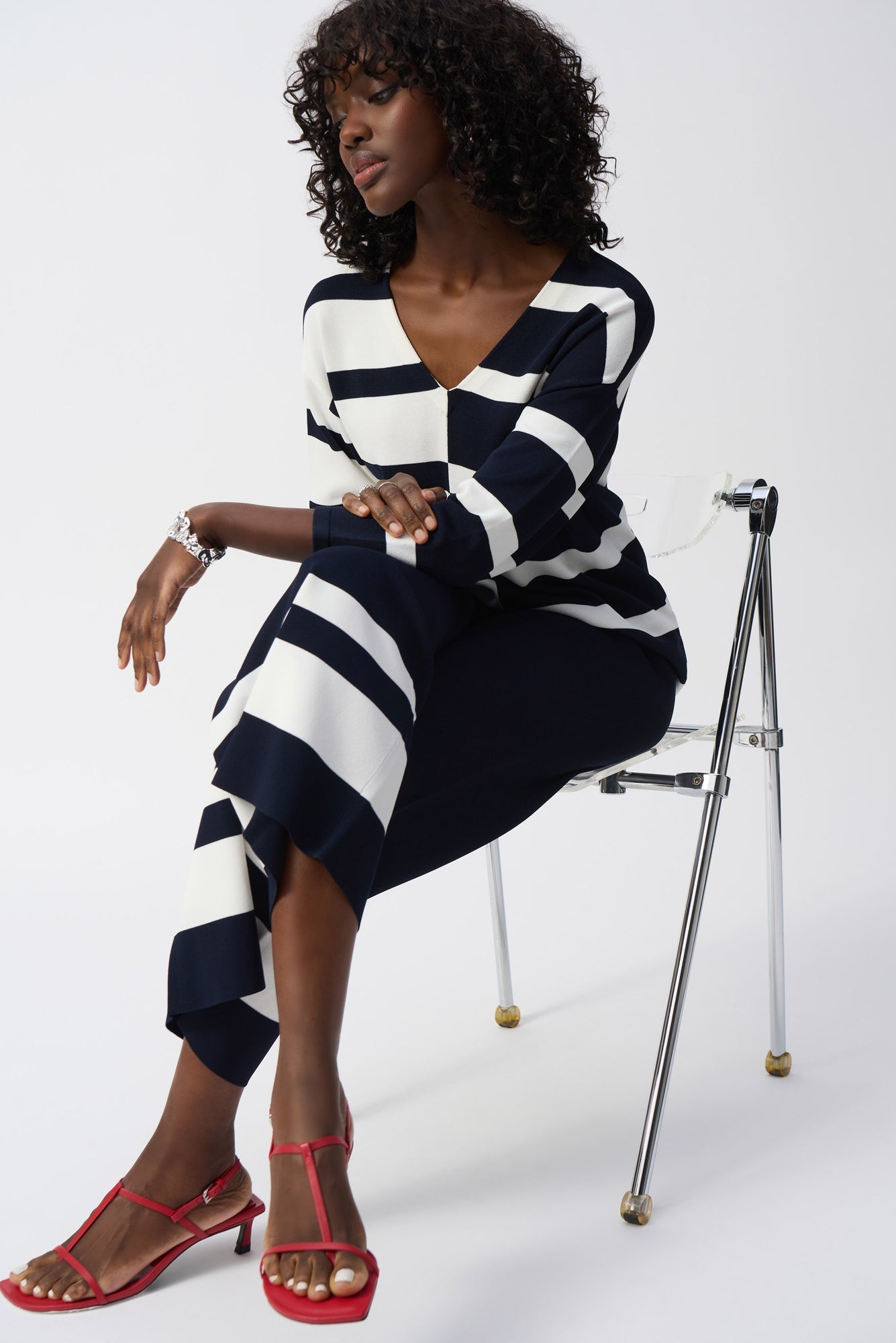 Tunique pour femme par Joseph Ribkoff | 251914 2229-Midnight Blue/Vanilla | Boutique Vvög, vêtements mode pour homme et femme
