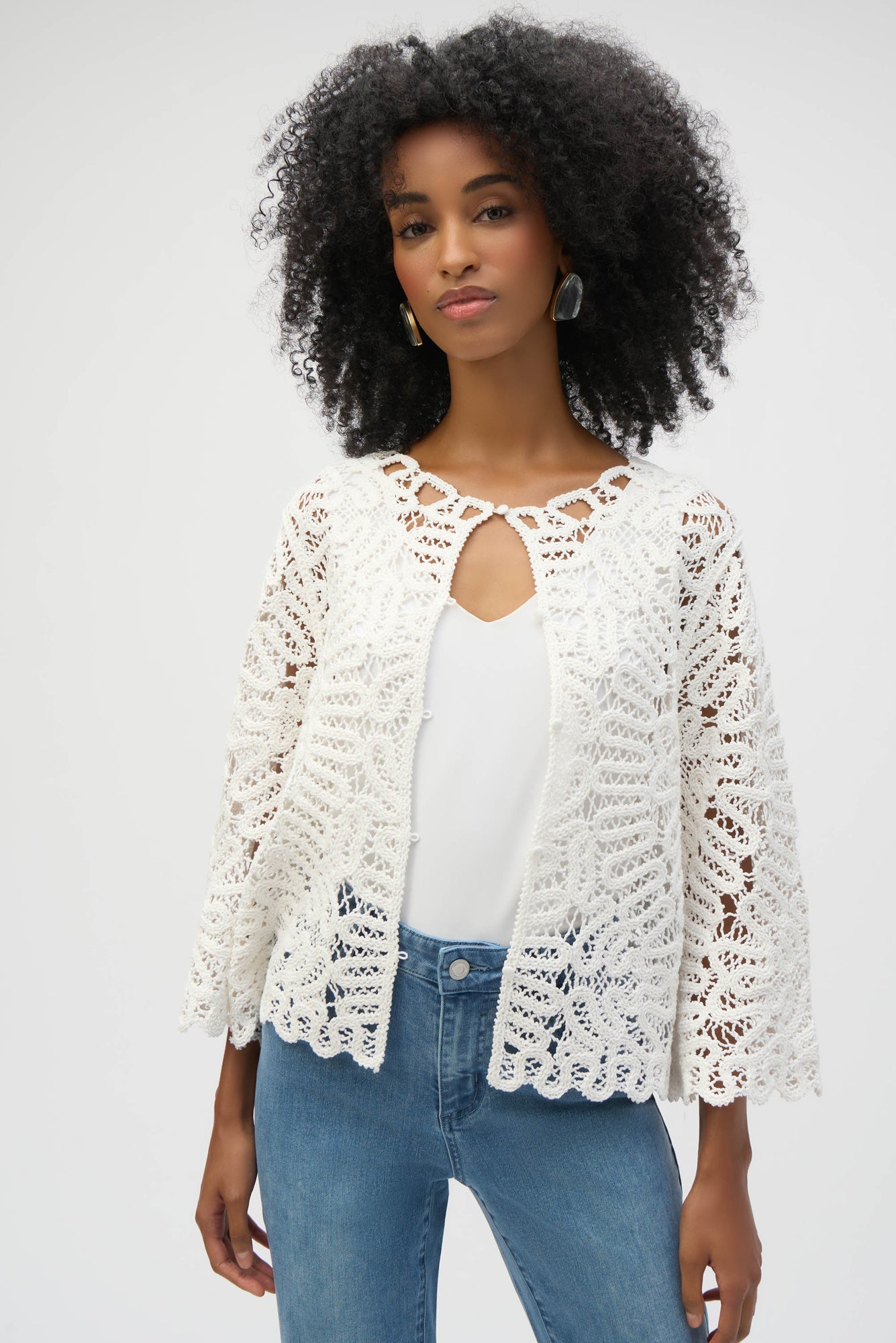 Blouse pour femme par Joseph Ribkoff | 252905 Vanille | Boutique Vvög, vêtements mode pour homme et femme