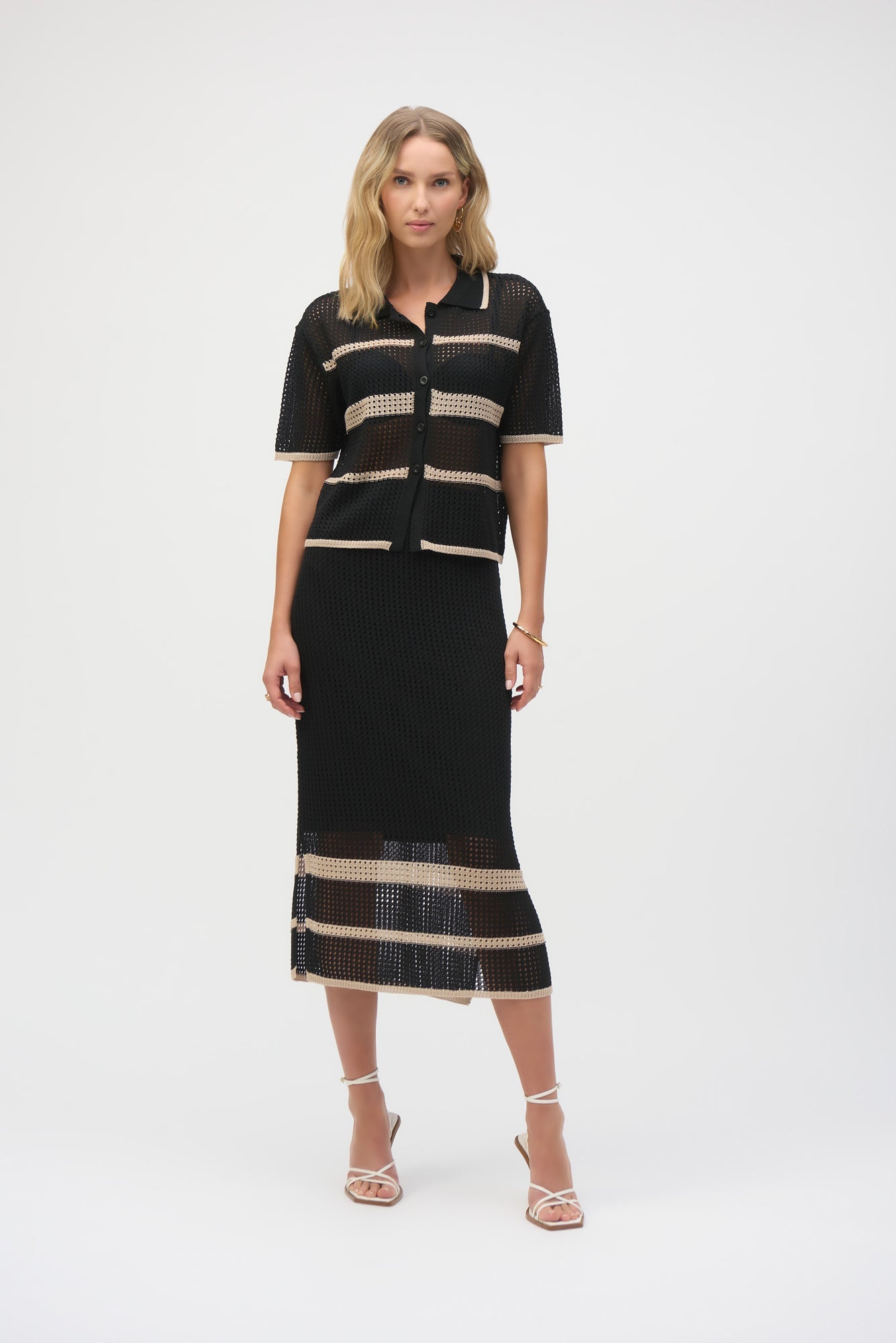 Blouse transparante pour femme par Joseph Ribkoff | 252924 Parchemin | Boutique Vvög, vêtements mode pour homme et femme