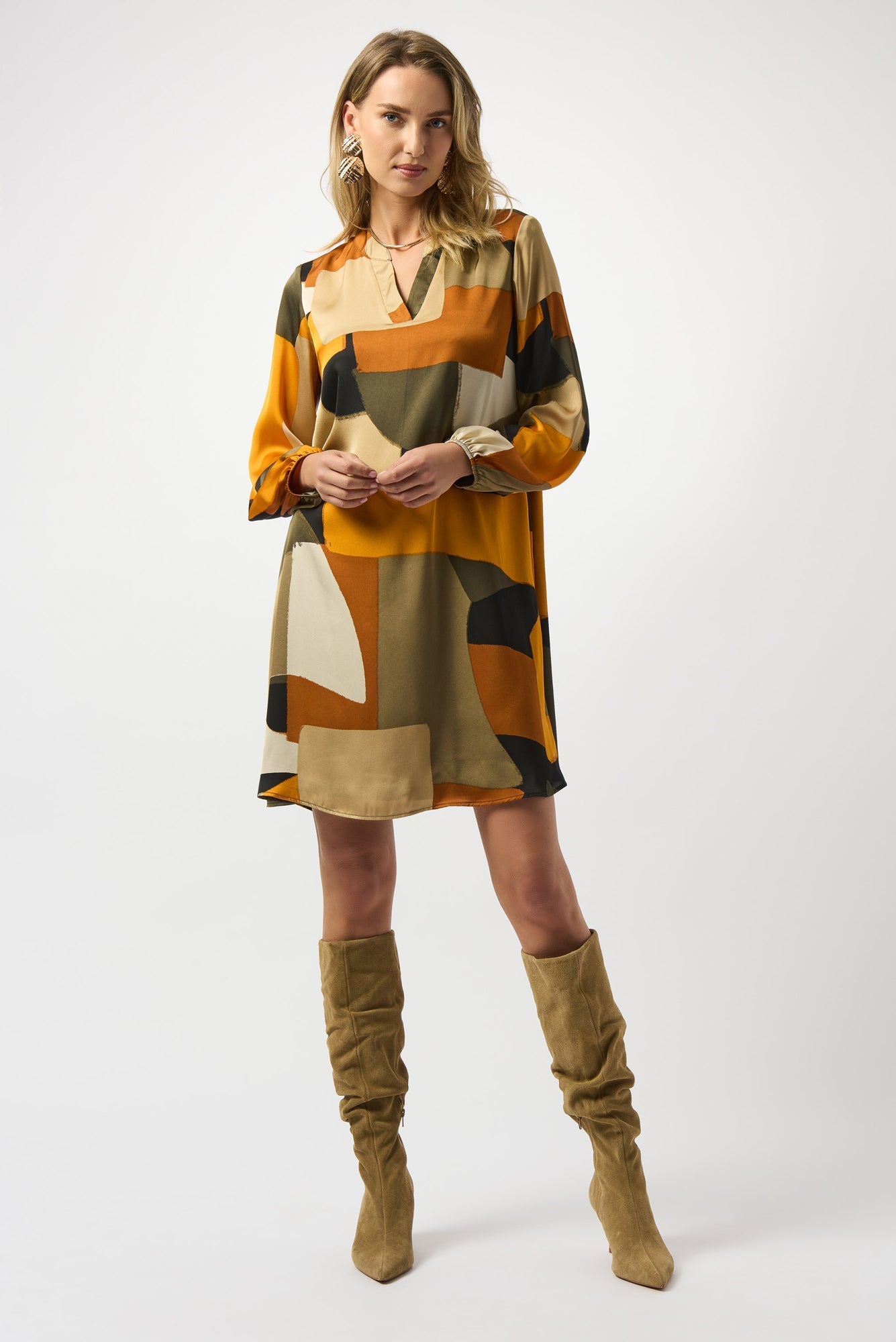 Robe pour femme par Joseph Ribkoff | 253218 Noir/Multi | Boutique Vvög, vêtements mode pour homme et femme