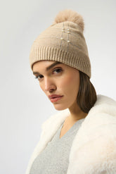 Tuque pour femme par Joseph Ribkoff | 253969 Melange Taupe | Boutique Vvög, vêtements mode pour homme et femme