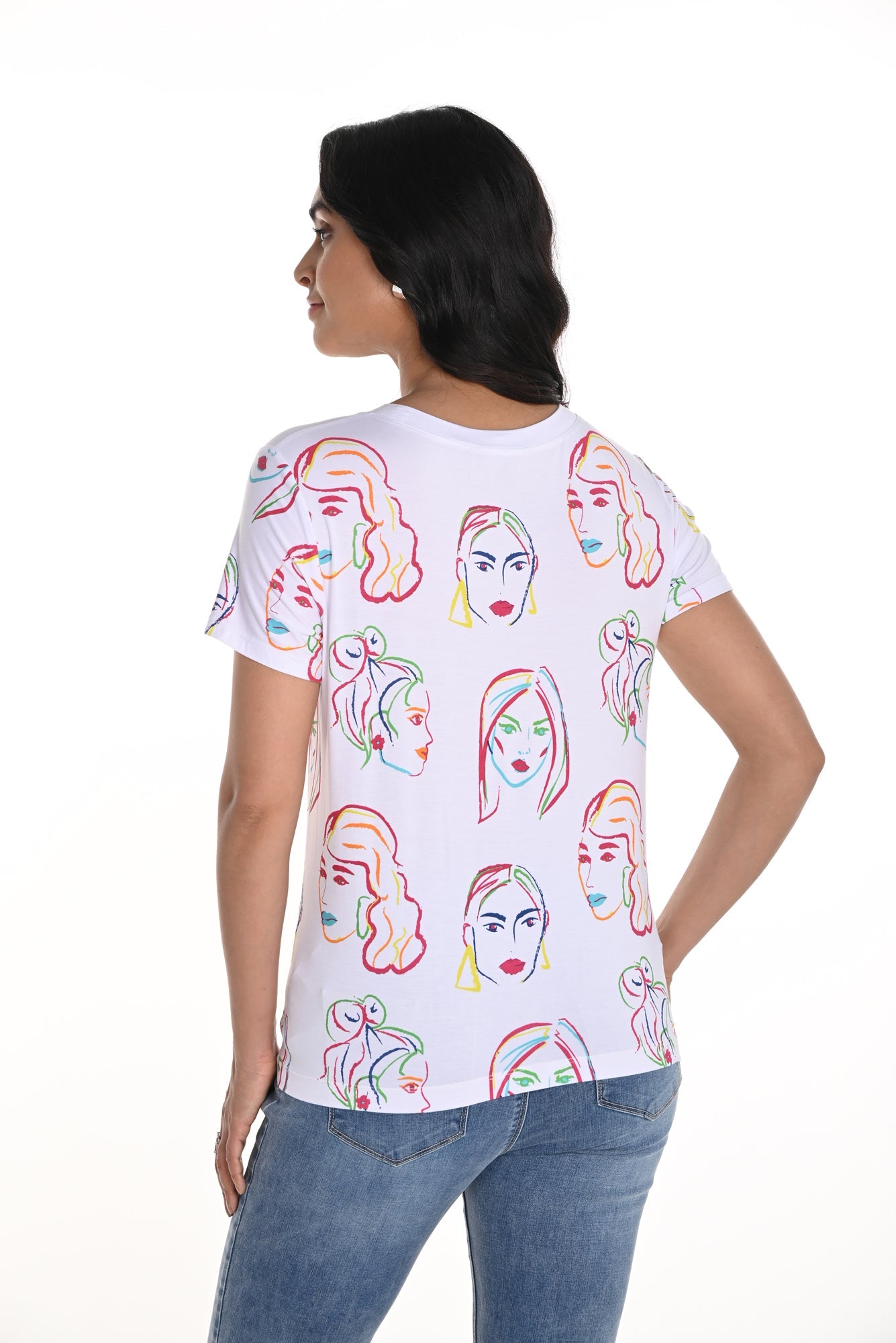 T-Shirt pour femme par Frank Lyman | 256794U Blanc Multi | Boutique Vvög, vêtements mode pour homme et femme