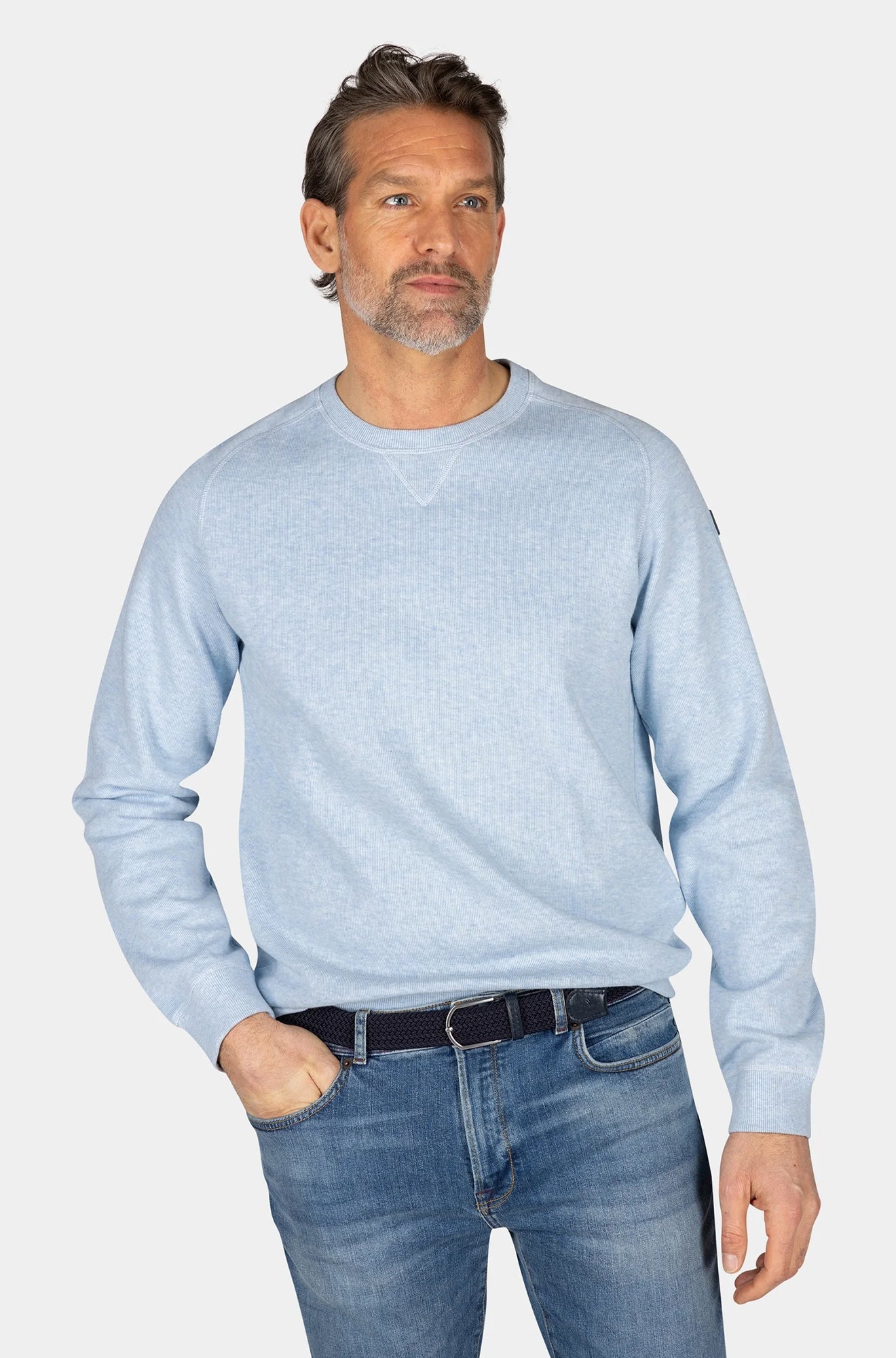 Chandail manches longues pour homme par NZA | 25AN303 Bleu Maya | Boutique Vvög, vêtements mode pour homme et femme