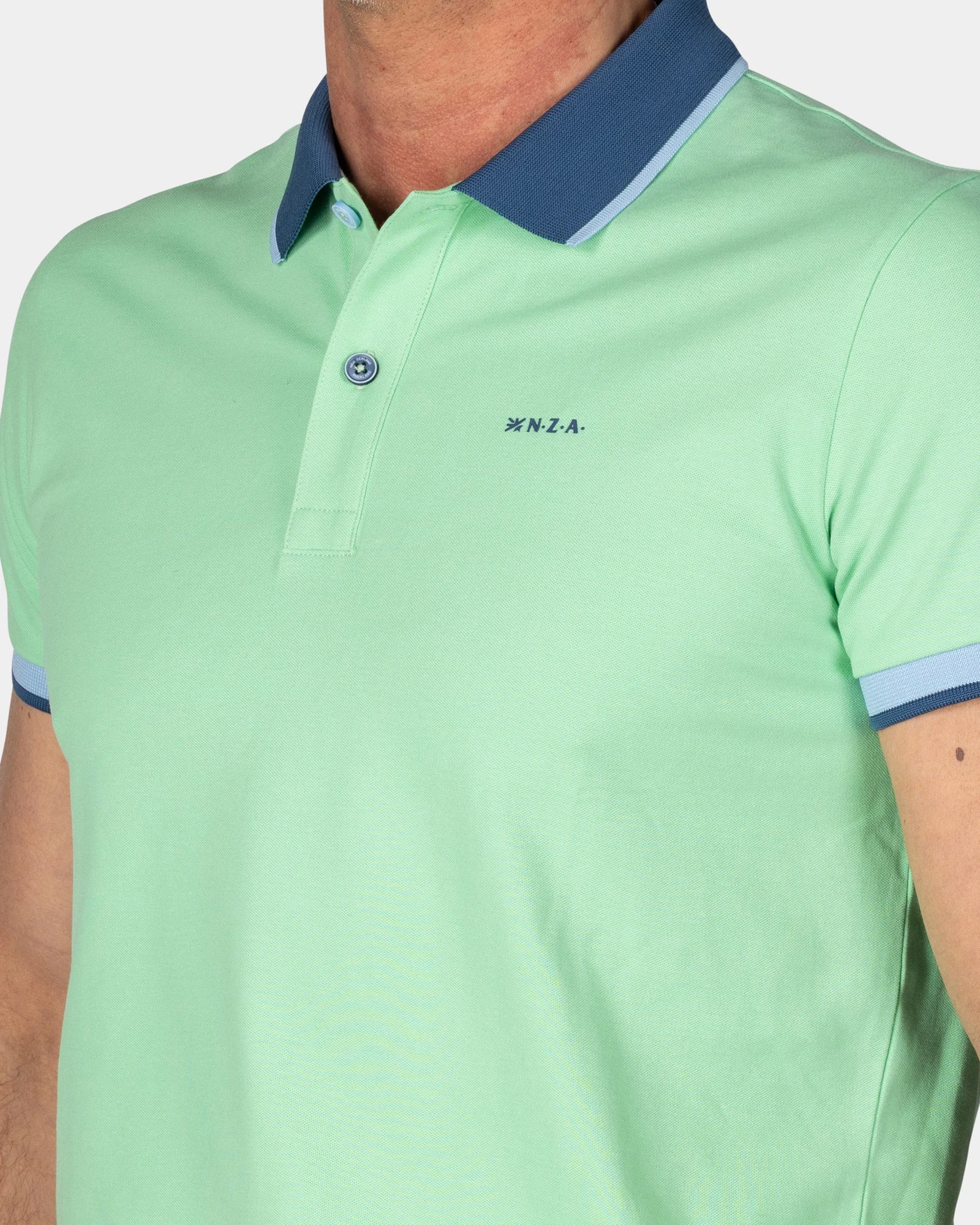 Polo pour homme par NZA | 25BN131 Vert Jade | Boutique Vvög, vêtements mode pour homme et femme