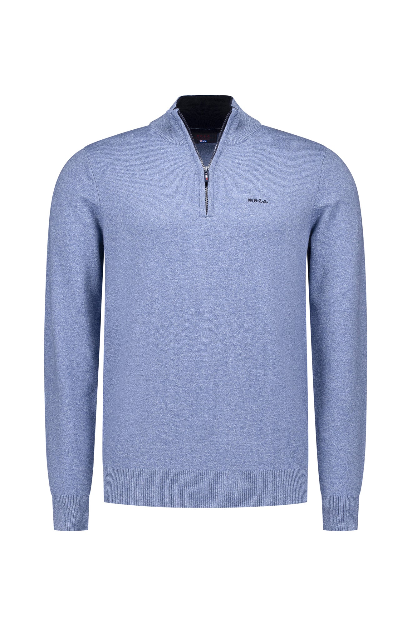 Chandail demi-zip pour homme par NZA | 25HN414 Bleu Clair Mélange | Boutique Vvög, vêtements mode pour homme et femme