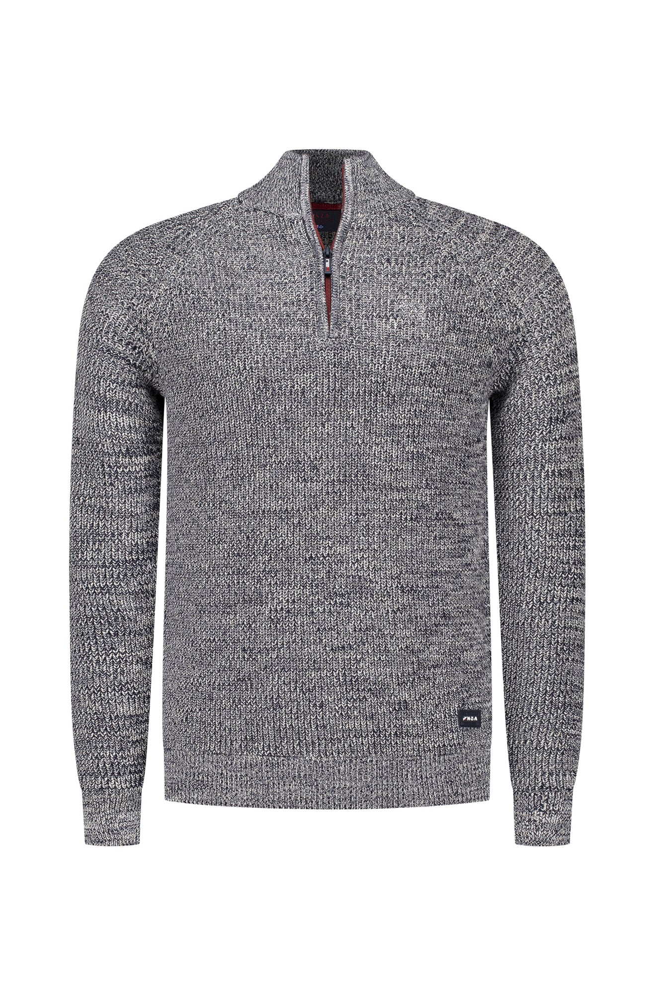 Chandail demi-zip pour homme par NZA | 25HN472 Marine Icône Mélange | Boutique Vvög, vêtements mode pour homme et femme