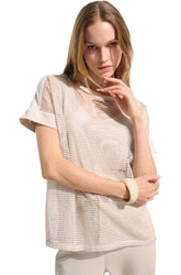 T-Shirt avec ouvertures pour femme par Joseph Ribkoff | 261642 Pierre De Lune | Boutique Vvög, vêtements mode pour homme et femme