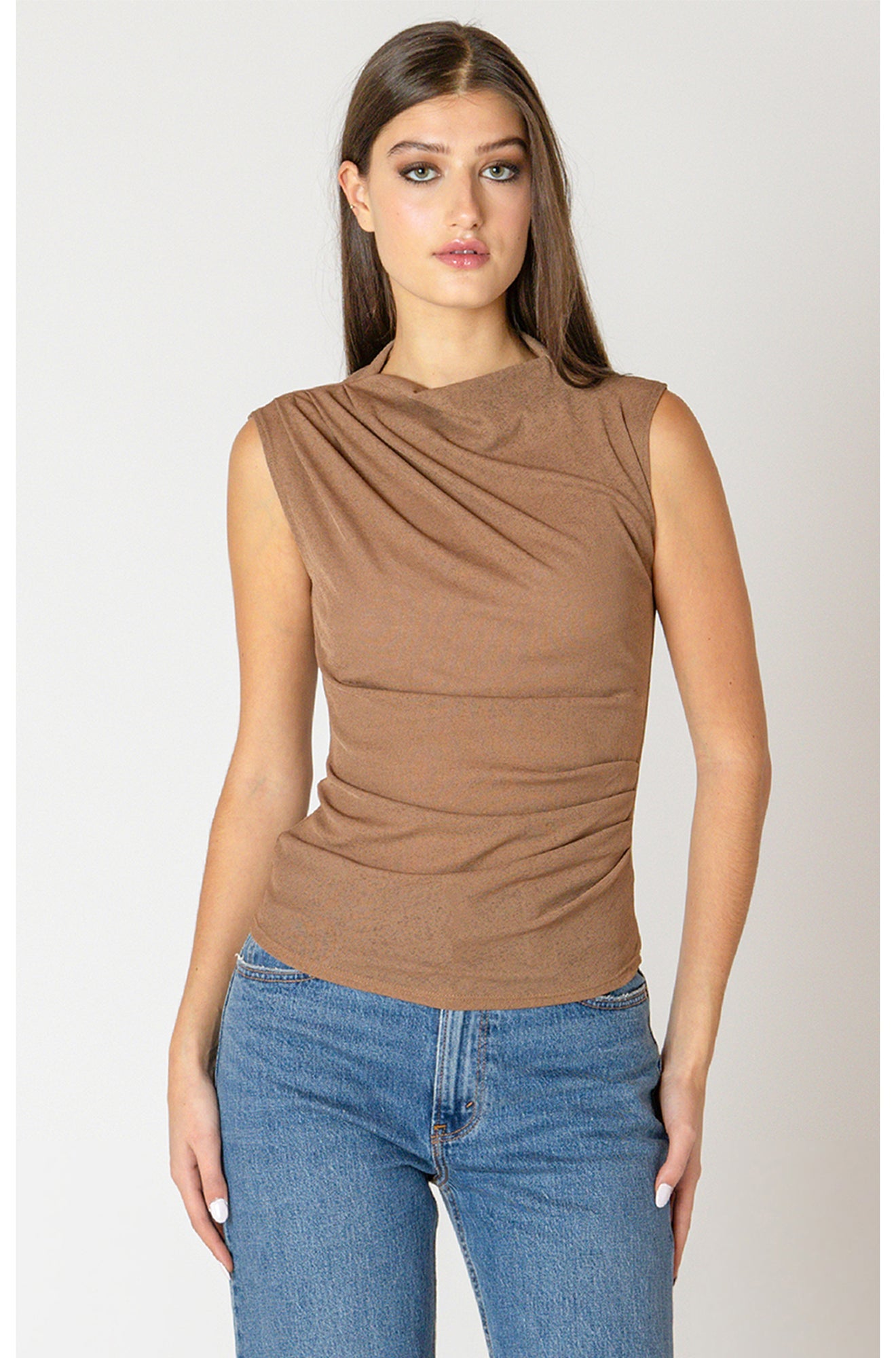 Chandail manches courtes pour femme par Black Tape | 2624024 T Taupe Chaud | Boutique Vvög, vêtements mode pour homme et femme