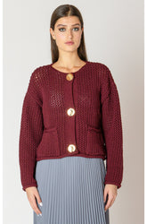 Cardigan pour femme par Black Tape | 2627250 T Rubis Foncé | Boutique Vvög, vêtements mode pour homme et femme