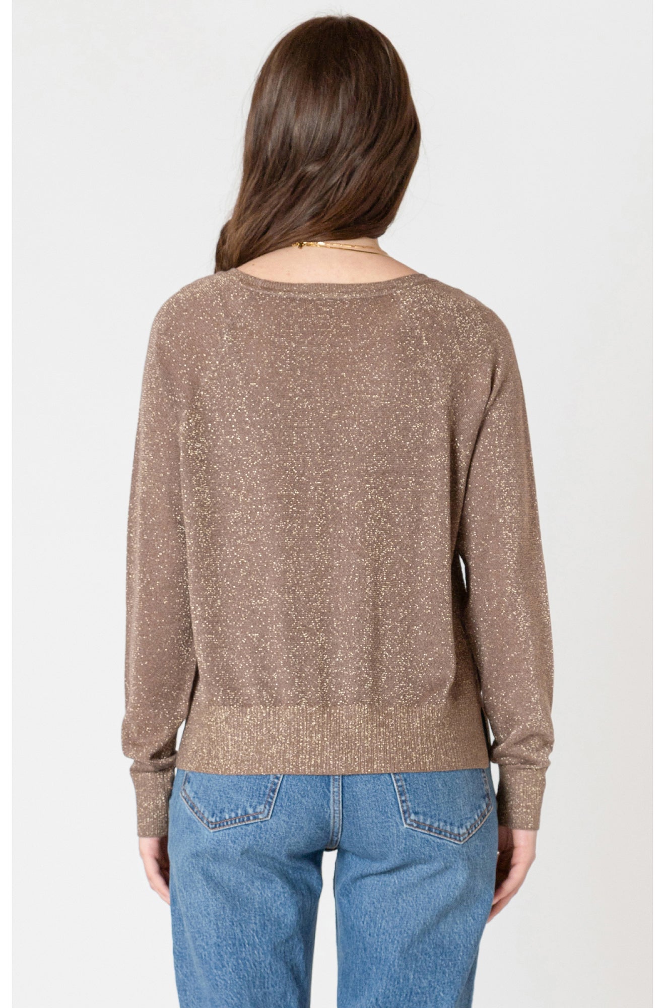 Chandail manches longues pour femme par Black Tape | 2627509 T Taupe Scintillant | Boutique Vvög, vêtements mode pour homme et femme