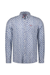 Chemise en lin stretch pour homme par NZA | 26AN562 Bleu Printanier | Boutique Vvög, vêtements mode pour homme et femme