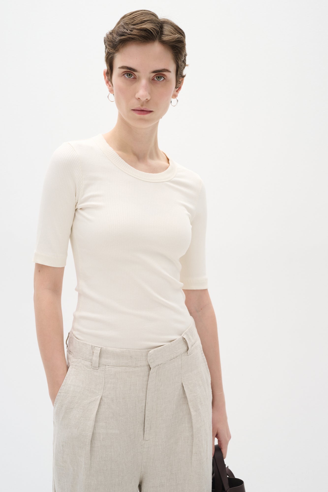 T-Shirt pour femme par InWear | 30106471 Blanc Murmure | Boutique Vvög, vêtements mode pour homme et femme