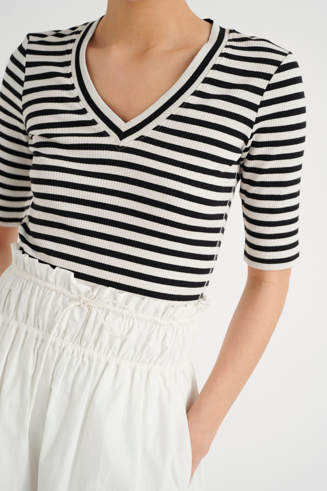 T-Shirt pour femme par InWear | 30107270 Noir/Murmure | Boutique Vvög, vêtements mode pour homme et femme