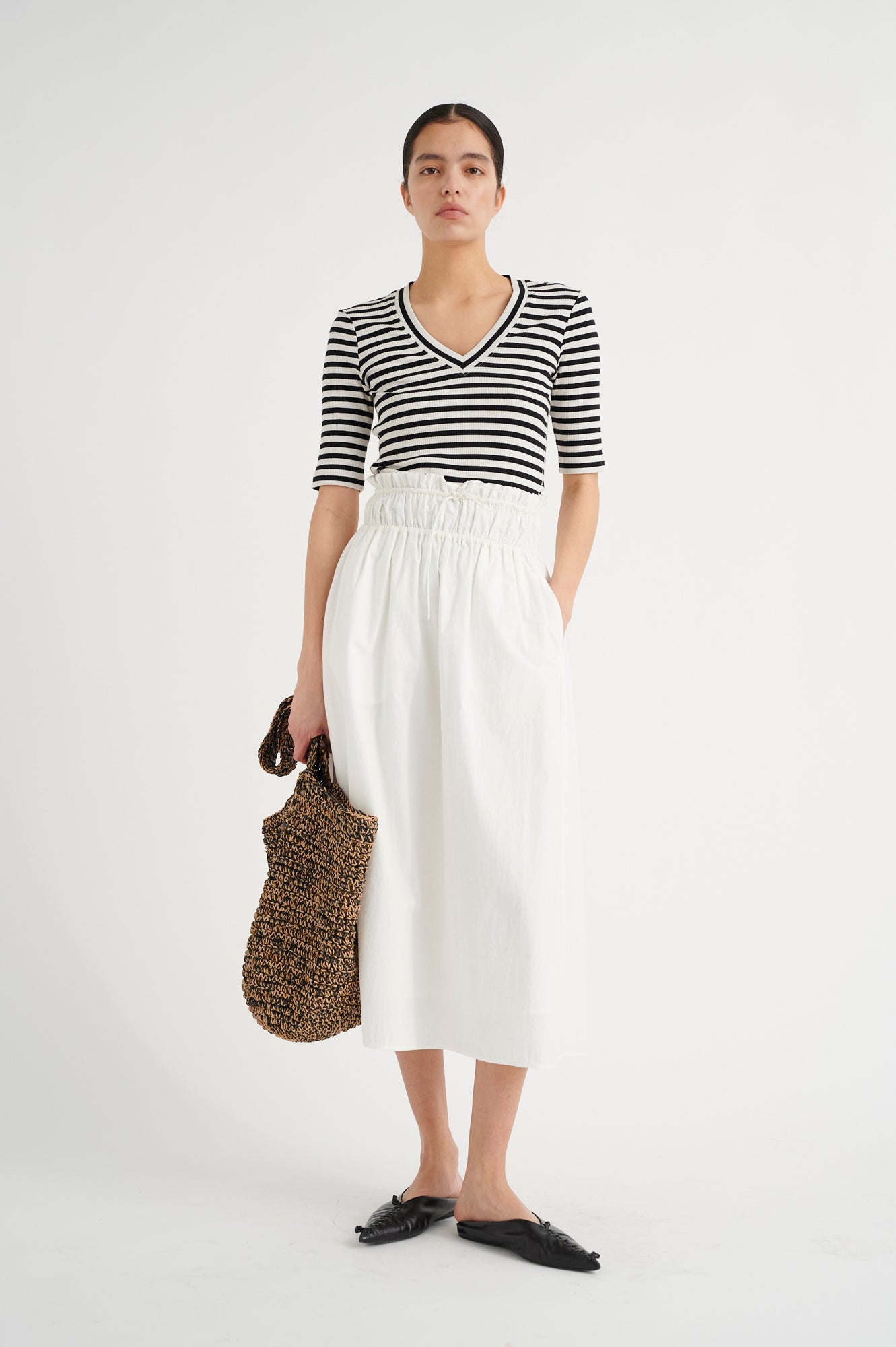 T-Shirt pour femme par InWear | 30107270 Noir/Murmure | Boutique Vvög, vêtements mode pour homme et femme