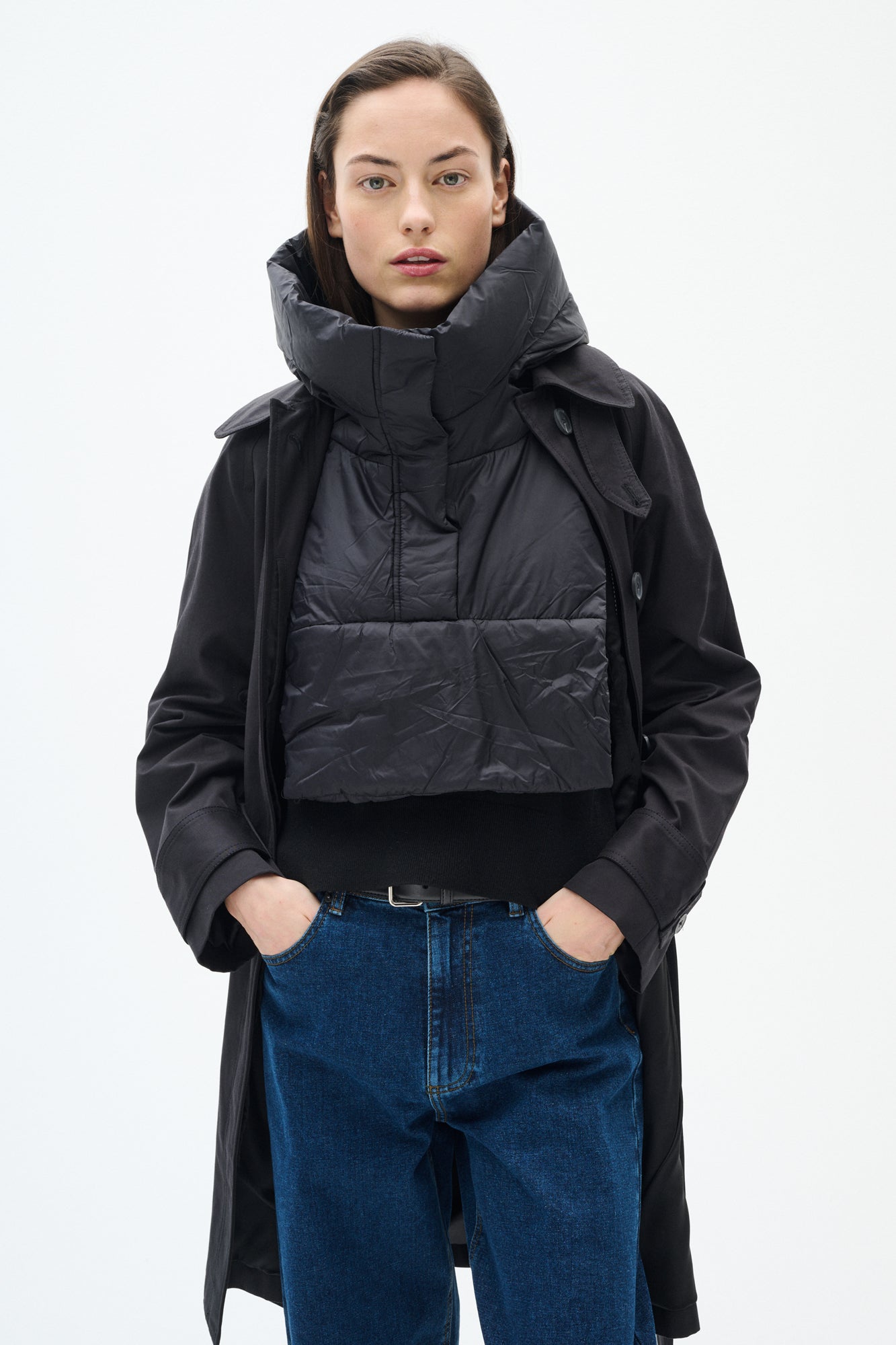 Capuche-foulard rembourrée pour femme par InWear | 30109563 Noir | Boutique Vvög, vêtements mode pour homme et femme