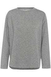 Chandail manches longues pour femme par InWear | 30109922 Gris Moyen Mélangé | Boutique Vvög, vêtements mode pour homme et femme