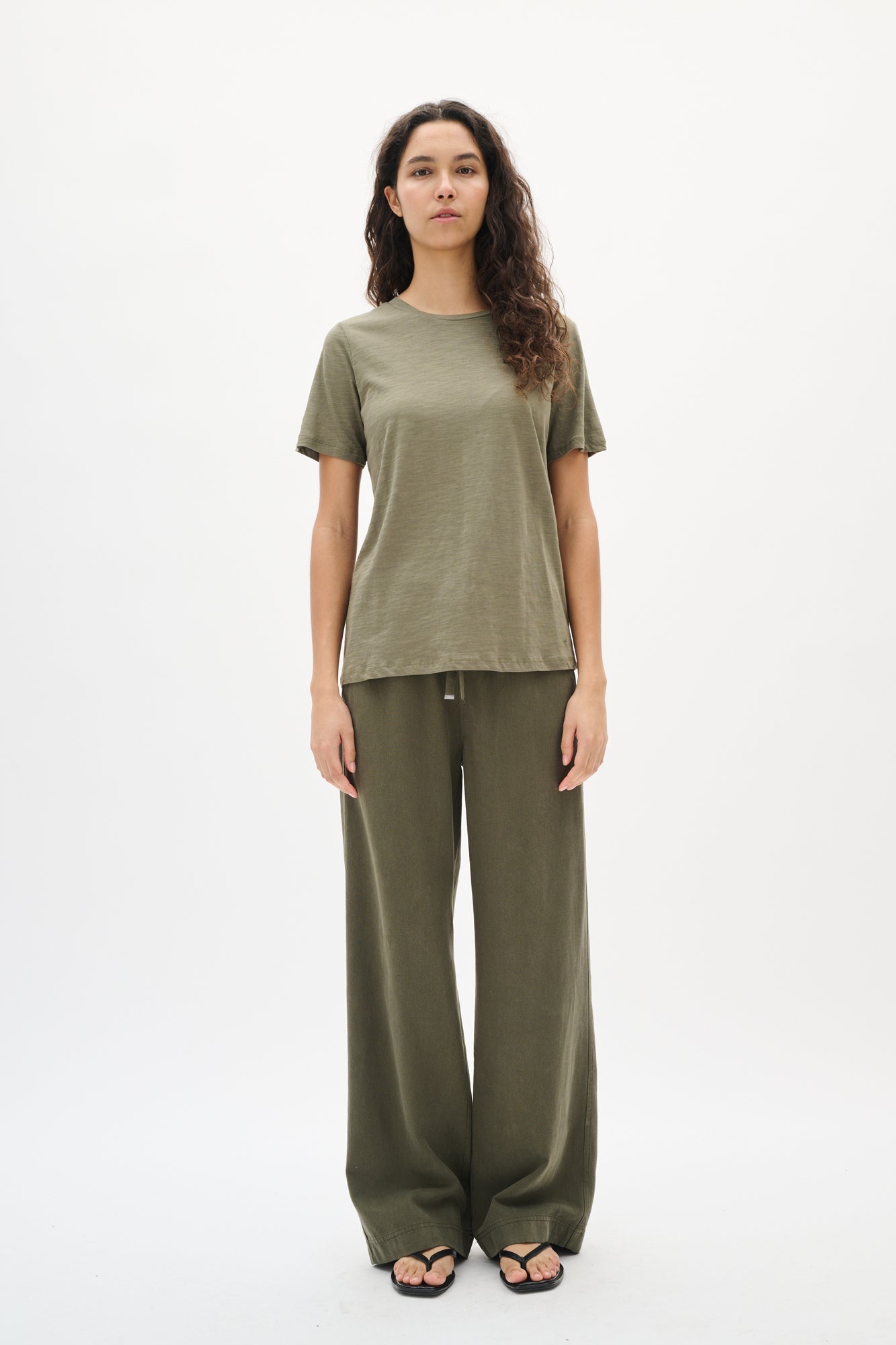 Pantalon pour femme par InWear | 30110567 Olive Poussiéreuse | Boutique Vvög, vêtements mode pour homme et femme