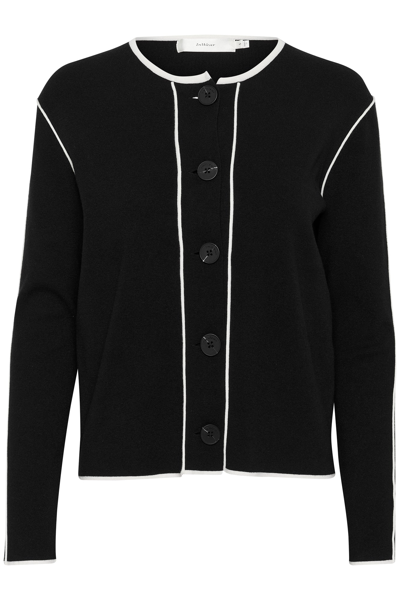 Chandail manches longues à boutons pour femme par InWear | 30110580 Noir | Boutique Vvög, vêtements mode pour homme et femme
