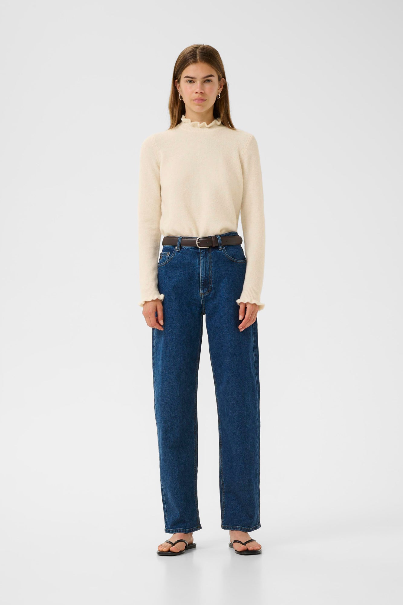 Chandail manches longues pour femme par InWear | 30111021 Blanc Murmure | Boutique Vvög, vêtements mode pour homme et femme