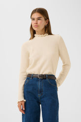 Chandail manches longues pour femme par InWear | 30111021 Blanc Murmure | Boutique Vvög, vêtements mode pour homme et femme