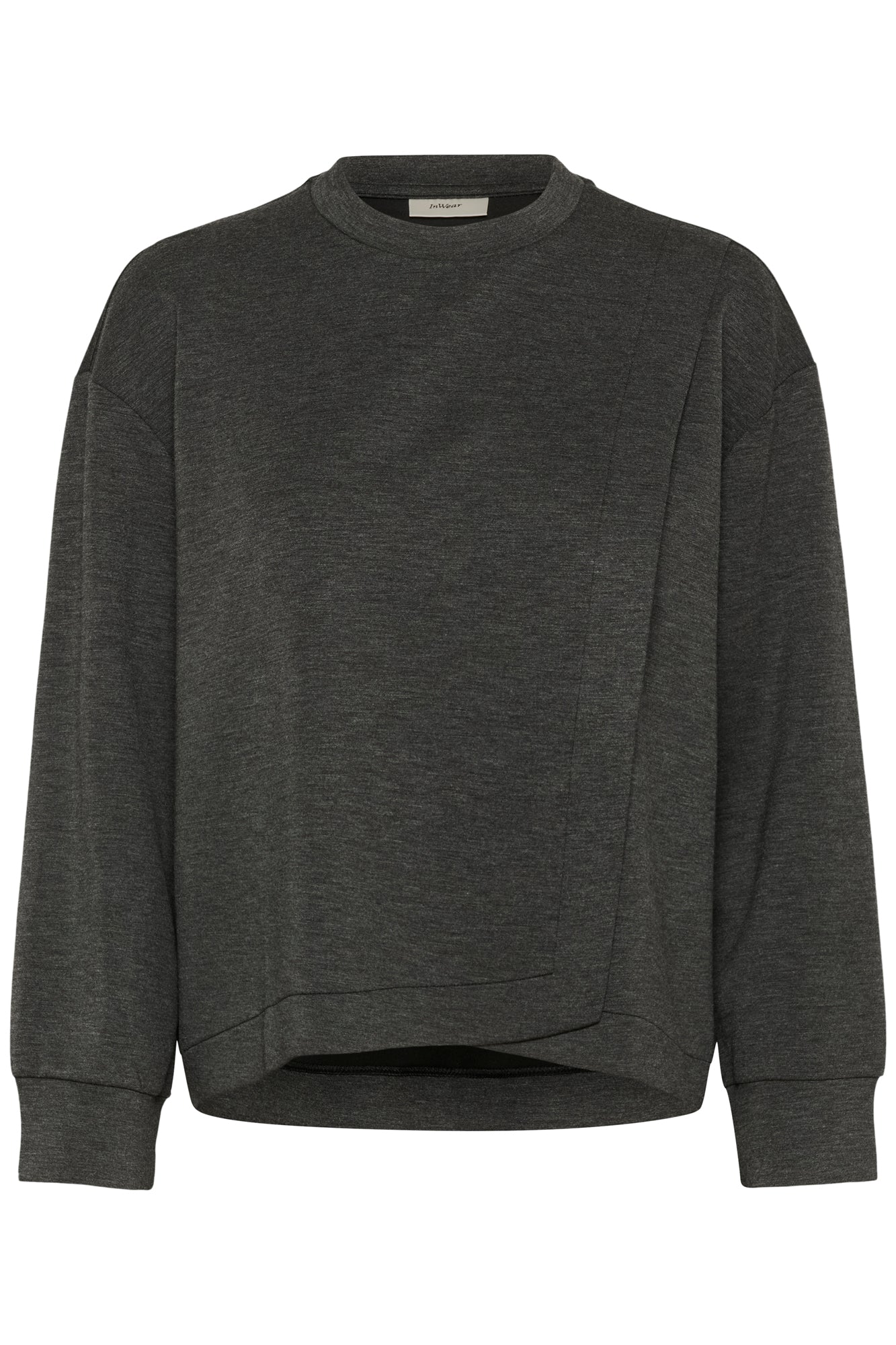 Chandail manches longues pour femme par InWear | 30111104 Gris Foncé Mélangé | Boutique Vvög, vêtements mode pour homme et femme