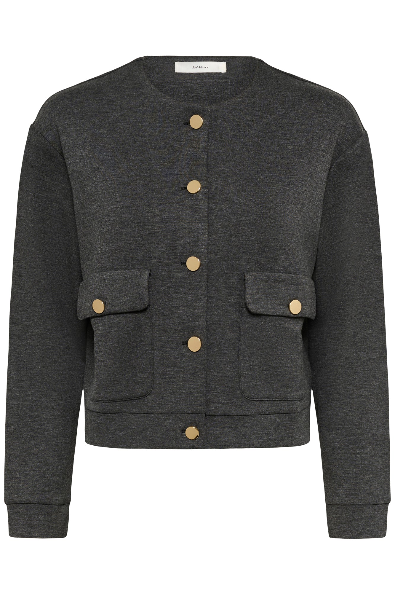 Veste boutonnée pour femme par InWear | 30111106 Gris Foncé Mélangé | Boutique Vvög, vêtements mode pour homme et femme