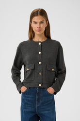 Veste boutonnée pour femme par InWear | 30111106 Gris Foncé Mélangé | Boutique Vvög, vêtements mode pour homme et femme