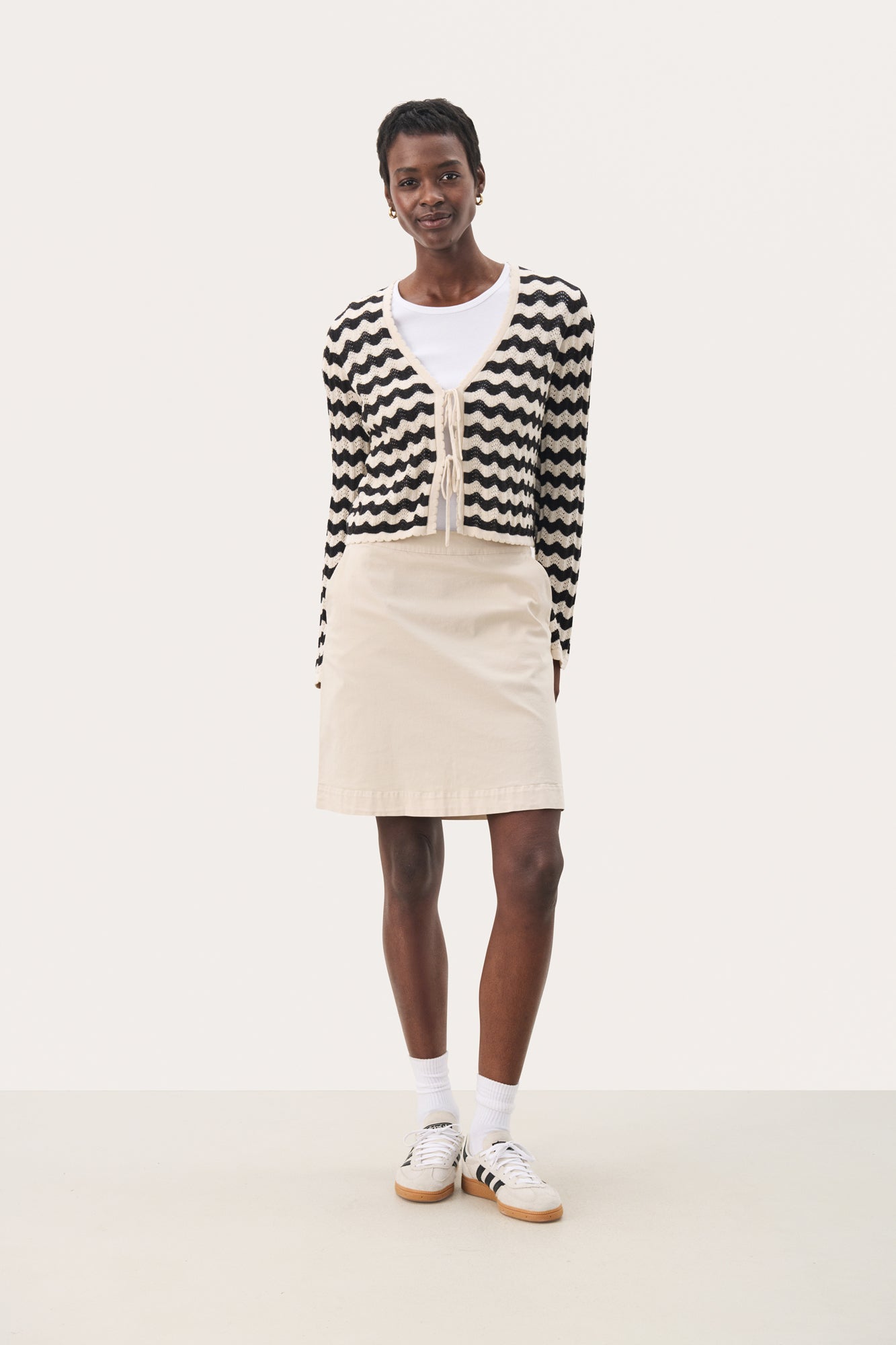 Cardigan pour femme par Part Two | 30309679 Eggnog/Noir | Boutique Vvög, vêtements mode pour homme et femme