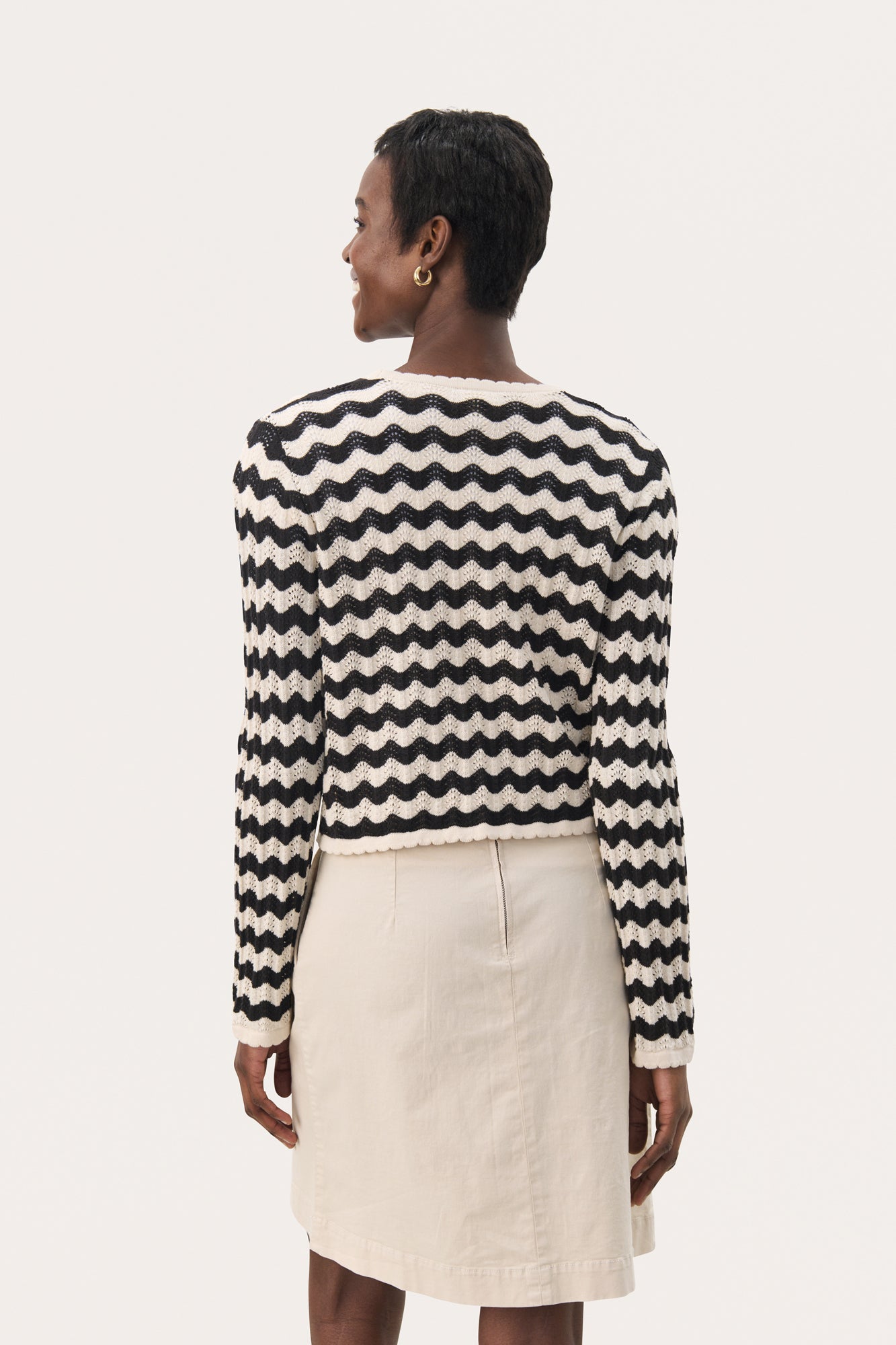 Cardigan pour femme par Part Two | 30309679 Eggnog/Noir | Boutique Vvög, vêtements mode pour homme et femme