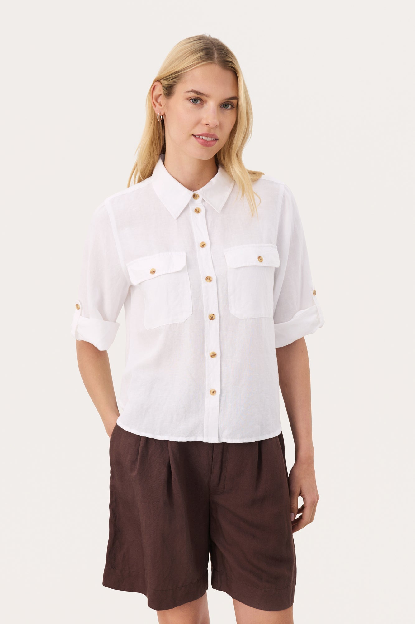 Blouse pour femme par Part Two | 30309698 Blanc Brillant | Boutique Vvög, vêtements mode pour homme et femme