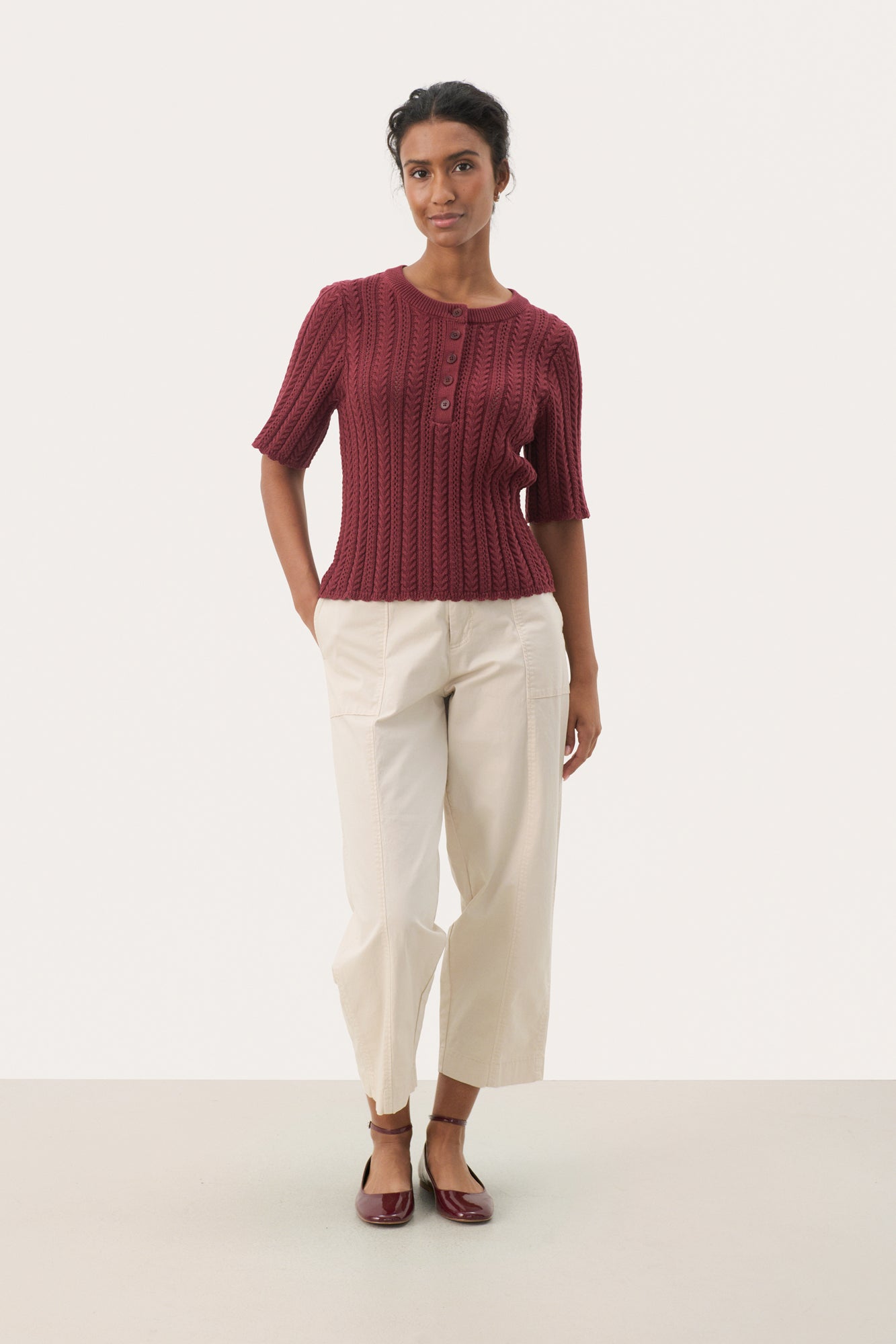 Tricot pour femme par Part Two | 30309705 Porto Tawny | Boutique Vvög, vêtements mode pour homme et femme