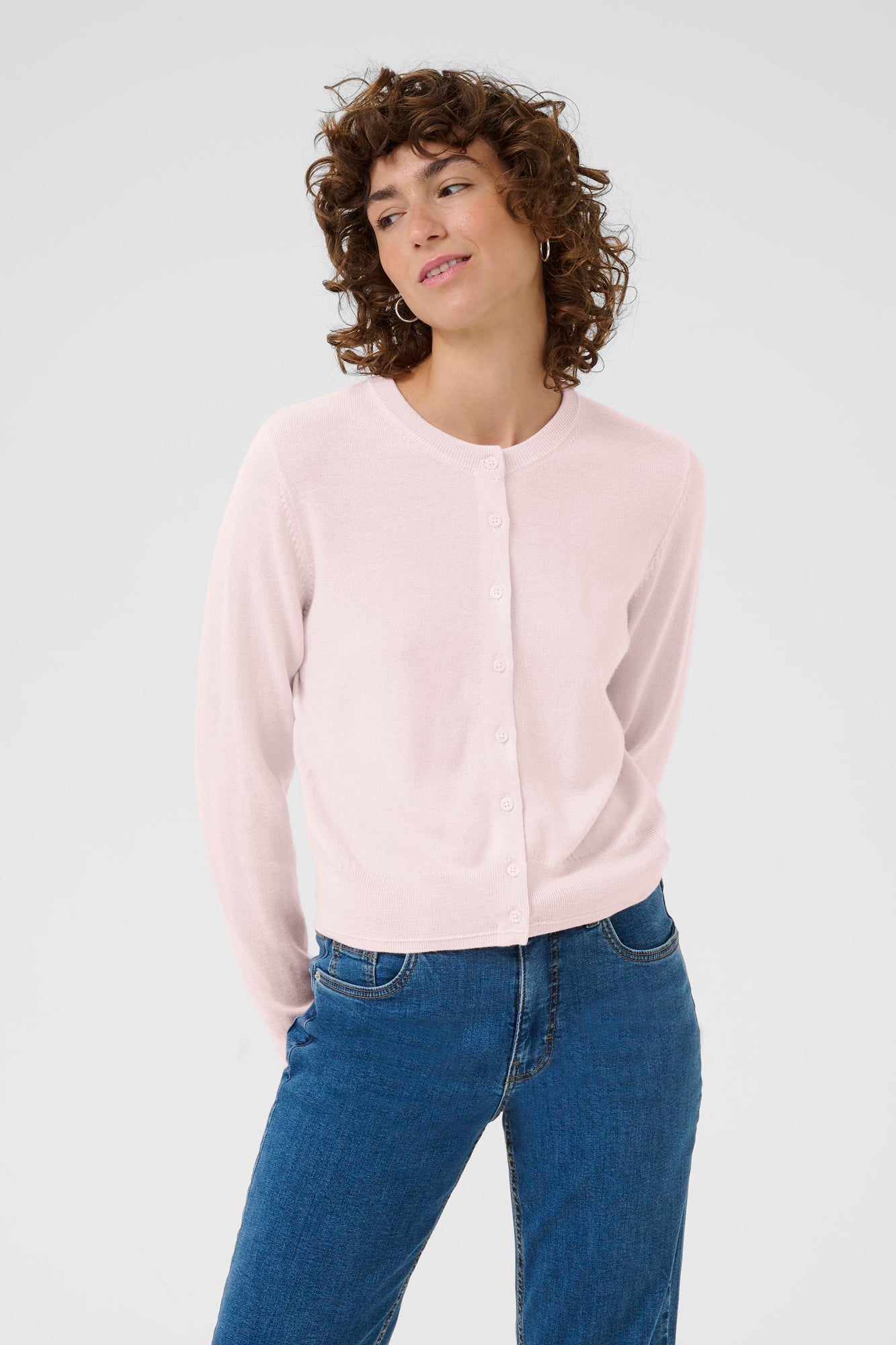 Chandail boutonné pour femme par Part Two | 30309793 Craie Mauve | Boutique Vvög, vêtements mode pour homme et femme